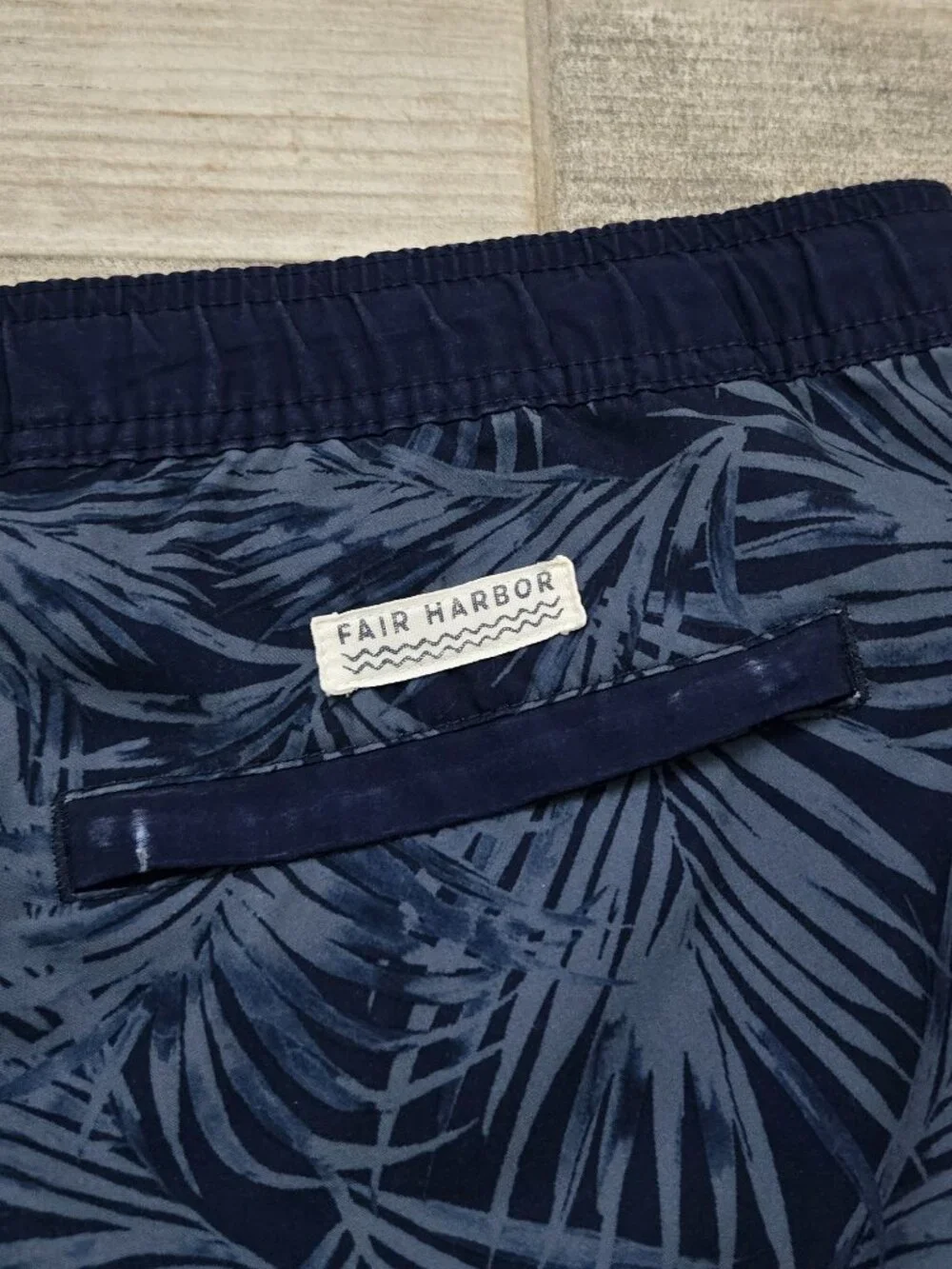 Fair Harbor The Anchor Palm Swim Trunks Men's Boxer Brief Lined Drawstring XL